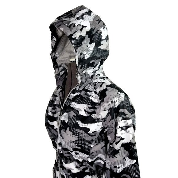 Mountain Club Camo Jacket Black white‎ Women's Size MEDIUM (US Small), NWT - Picture 1 of 15